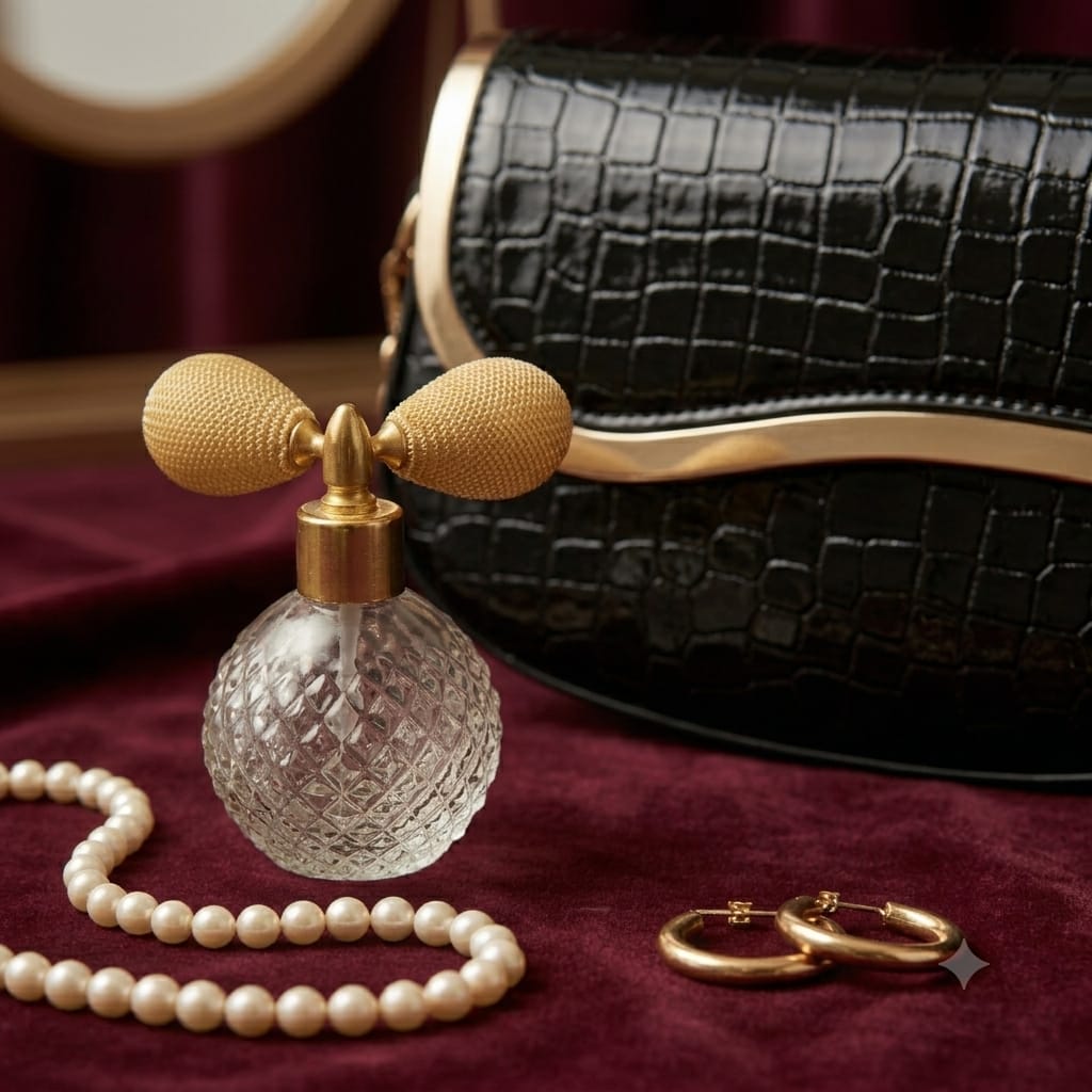Noir Luxe Croc Shoulder Bag